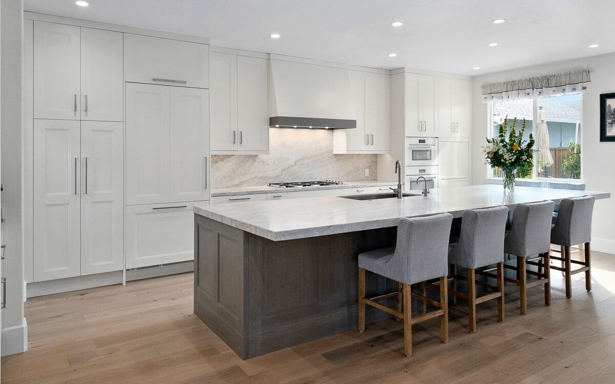 Kitchen Remodel with long Island