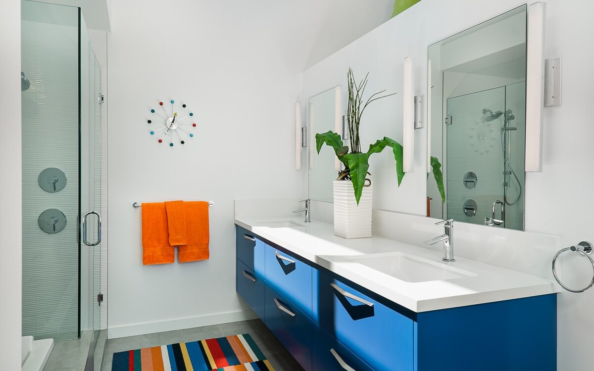 Carmel Valley_Bathroom Remodel_Colorful Modern Bathroom Design