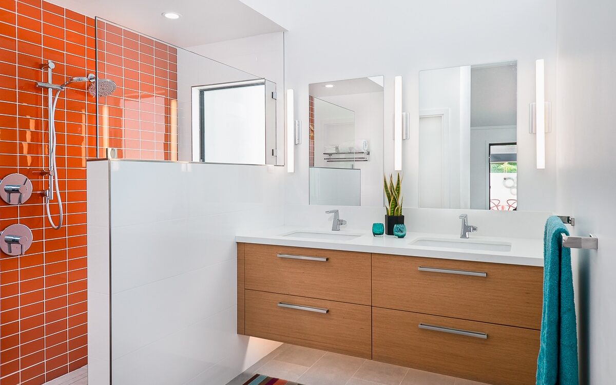 Carmel Valley_Bathroom Remodel_Colorful Modern Master Bath Design